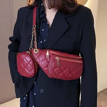 Женские сумки, новейший стиль, поясная сумка с бриллиантовой цепочкой, сумка-мессенджер, женская сумка на плечо, модная сумка на грудь