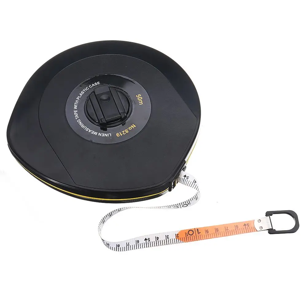 Glass Fibre Tape 50M Measuring Retractable Flexible Ruler Metric Gauge Measuring Tools for Building Engineering Woodworking