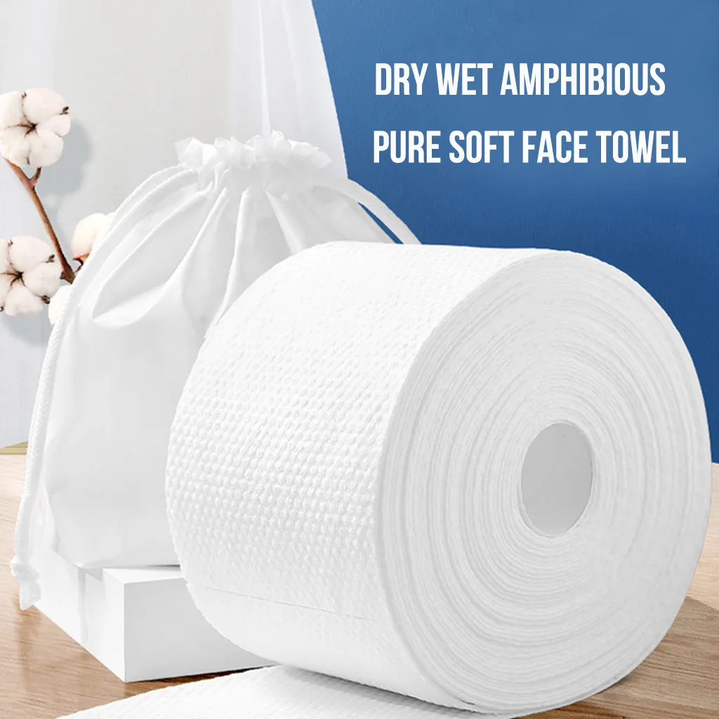 Disposable Cleaning Face Towel Multi-purpose Makeup Cotton For Washing pearl pattern rolled serviette de plage | Дом и сад