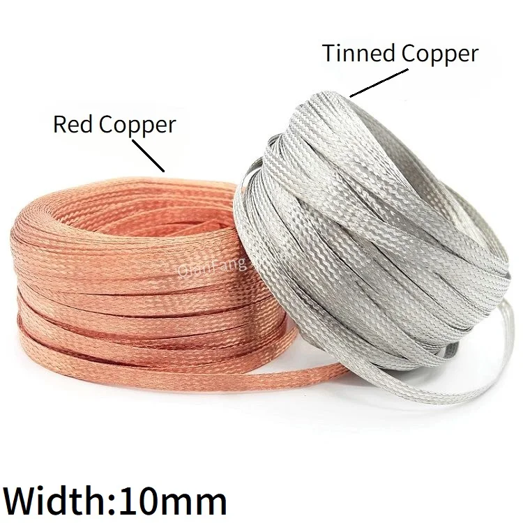 10mm Tinned Plating Copper Braided Sleeve Metal Sheath Anti