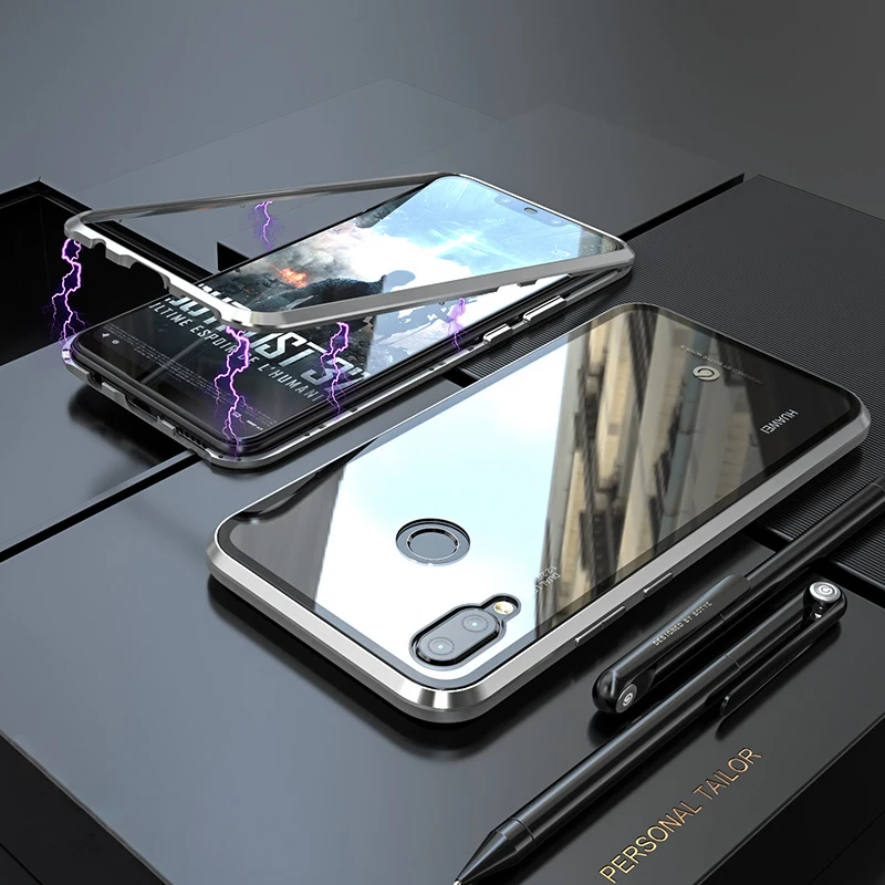 Роскошный Магнитный чехол для huawei Nova 3 3i mate 20 P20 Pro Lite, металлический бампер, стеклянная задняя крышка, huawei Nova 3i чехол mate 20 P20Pro