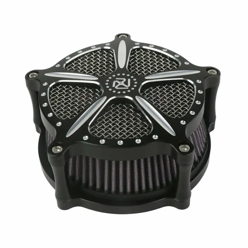 Mtorcycle черный очиститель воздуха с ЧПУ для Harley Touring Electra Street Glide Road King 08-16 15