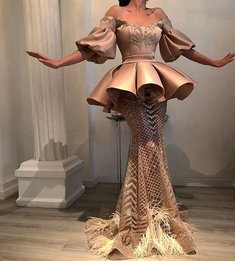 same as pic Роскошные Длинные вечерние платья с блестками Короткий рукав "Русалка" Дубай золотые женские африканские вечерние платья - Цвет: same as pic