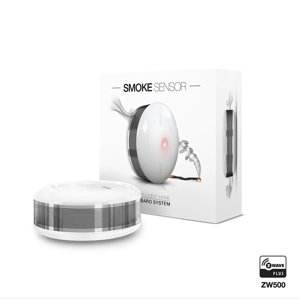 FIBARO датчик дыма FGSD 002 встроенный температуры обнаружение огня через быстрое
