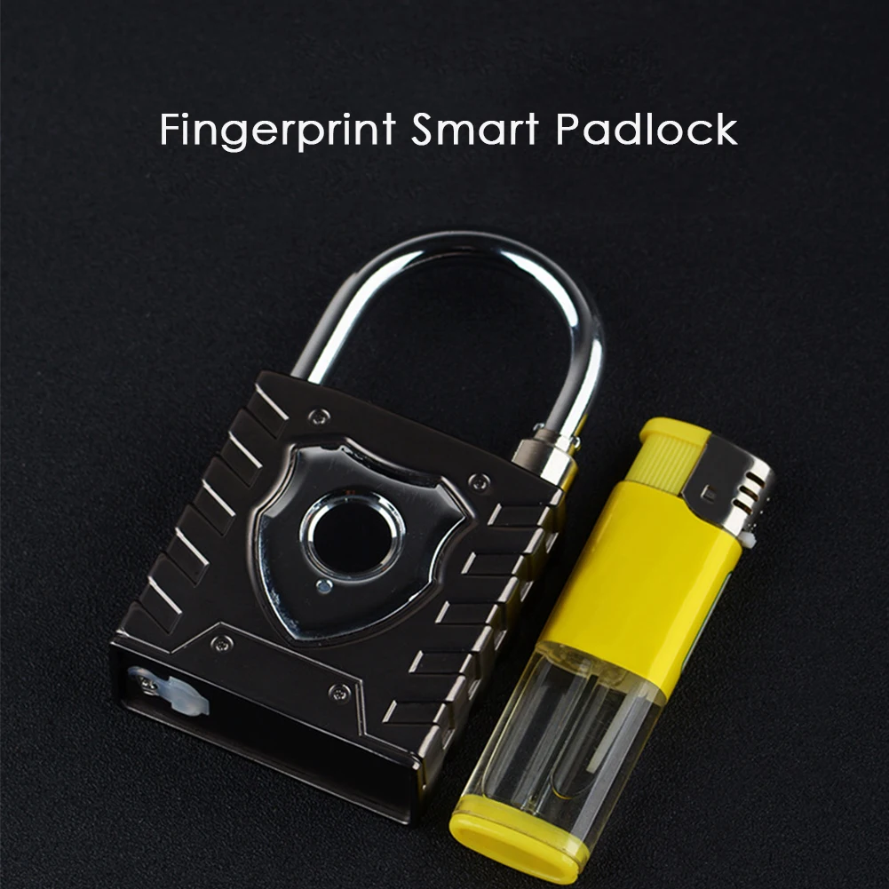 

Home Security Door Lock Keyless Electronic USB Rechargeable Zinc Alloy Quick Unlock Waterproof Luggage Fingerprint Smart Padlock