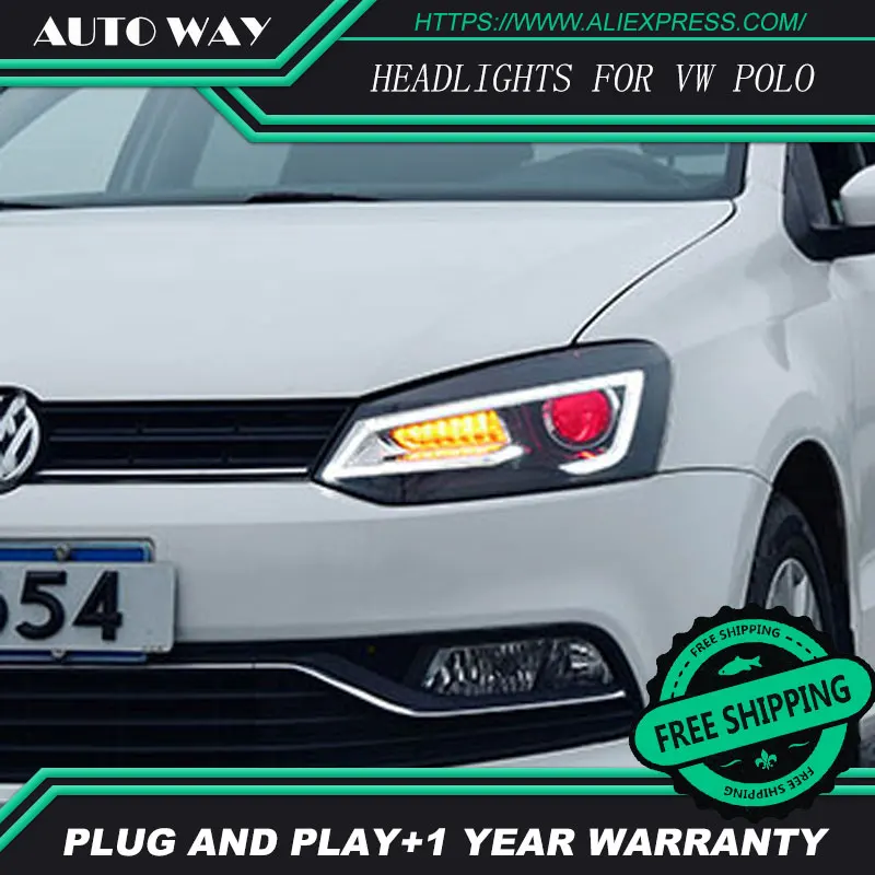 Стайлинг автомобиля для VW POLO фары 2011 2018 polo передние Биксеноновые линзы двойной