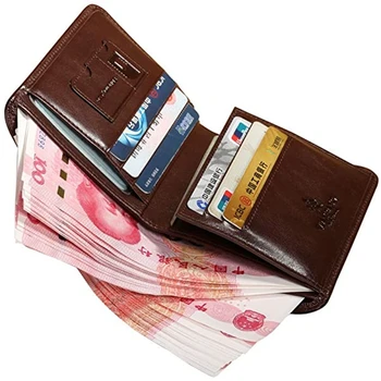 Manbang For Drop Shippping Classic Style Wallet Genuine Leather Men Wallets Short Male Purse Card Holder Wallet Men Fashion 6