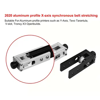 

New Upgrade 2020 Profile X-axis Synchronous Belt Stretch Straighten Tensioner Aluminum For Creality CR-10 CR-10S 3D Printer