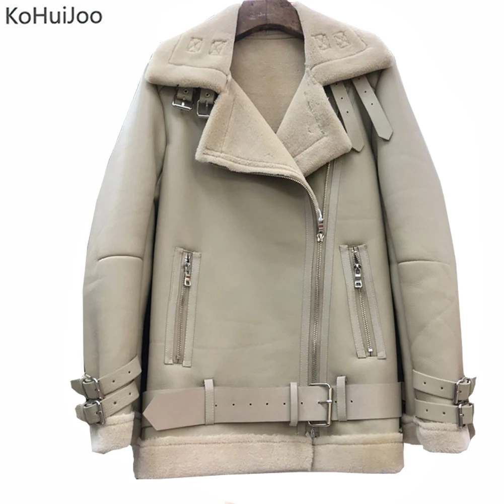 4XL 5XL размера плюс Женская Овчина пальто осень зима корейский Свободный теплый