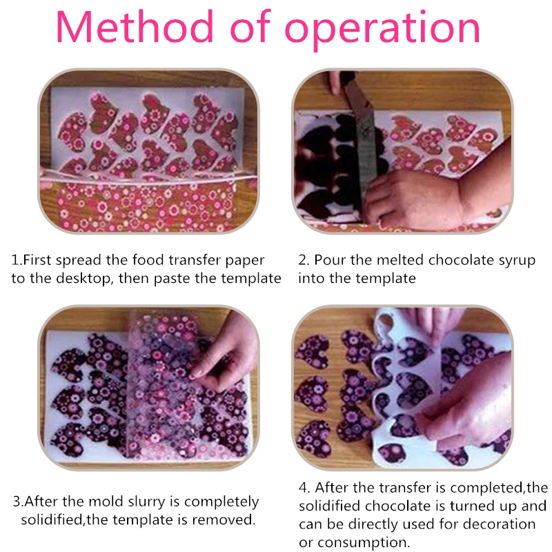 Бумажная переводная бумага для шоколада, разные украшения торта, вставка для выпечки, съедобная переводная бумага для конфет, сделай сам