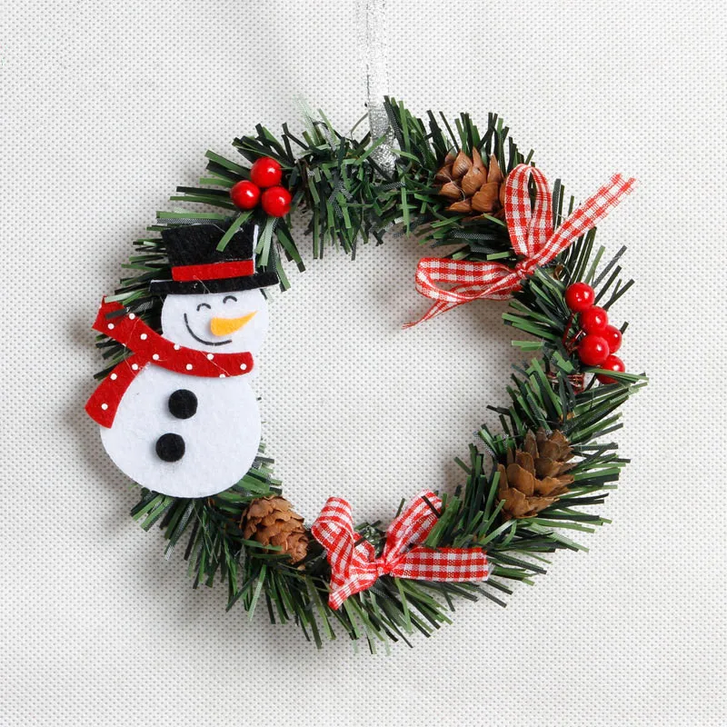 Милый Санта Клаус Рождественское украшение-гирлянда мини снеговика Рождественская гирлянда на Рождество вечерние поставки подвесной орнамент украшение дома - Цвет: snowman garland