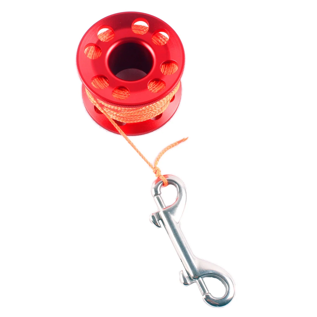 Портативная катушка для подводного плавания с двойным крюком-30 м - Color: Red