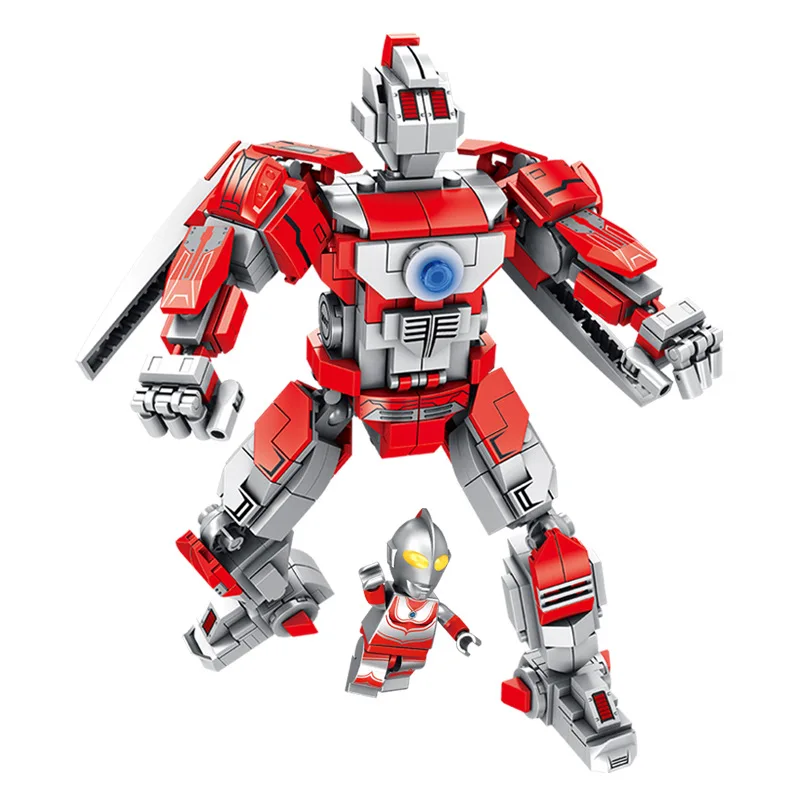 

Pan luo si Genuine Authorized Ultraman Assembled Building Blocks Toy Spaceship Battleship Mebius Ultraman Model