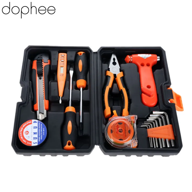 Dopee 16 шт. Аппаратный набор Инструменты электрик ремонтный набор инструментов многофункциональный комбинированный набор Многофункциональный al портативный ежедневный инструмент