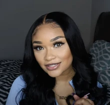 Transparente pelucas de encaje de la peluca de la onda del cuerpo de 13x4x1 frente de encaje pelucas de cabello humano Pre arrancó parte de encaje peluca para las mujeres negras Wondergirl