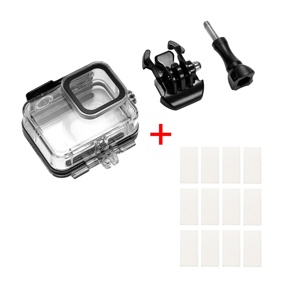 Anti-fog Film kits Для GoPro Hero 8 Дайвинг водонепроницаемый чехол фильтры для объектива противотуманная пленка плавучий стержень закаленное защитное стекло камера аксессуары наборы - Цвет: Anti-fog Film kits