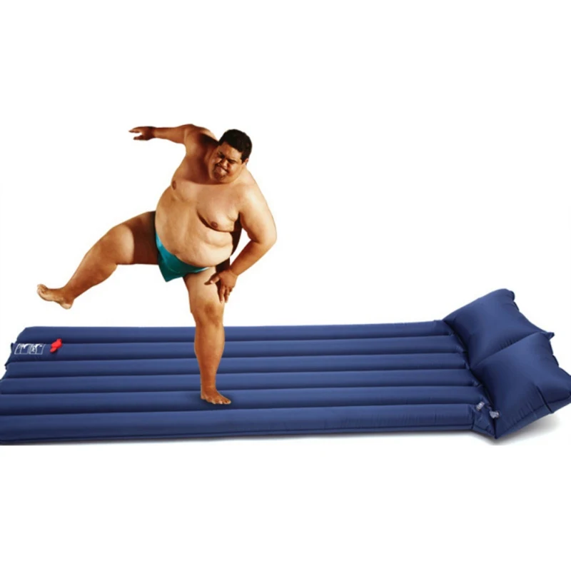 Inflating Air Mattress Inflatable Sleeping Pad Camping Mat Sleeping Bed Picnic Mats Swimming Floating Pad With Pillow AHPU