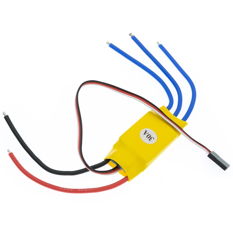 Câbles de batterie et de moteur du contrôleur de vitesse ESC XXD HW30A 30A sans balais, prêts à être soudés.