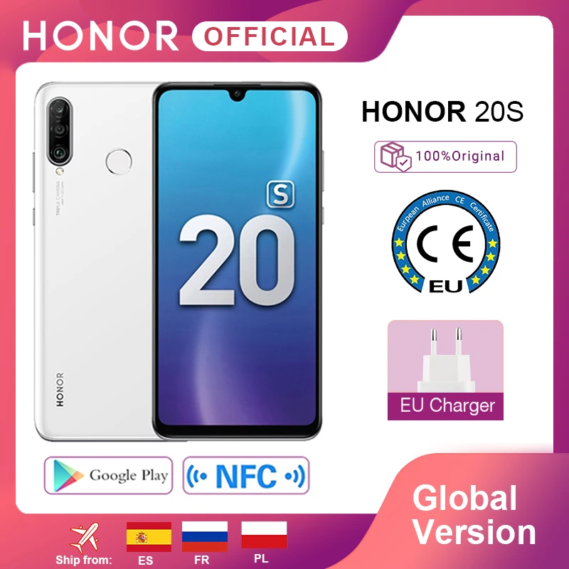 RUB10000-1200 Code:ALIPLUS1200 Новая глобальная версия Honor 20 S мобильные телефоны 6G 128G 6 15