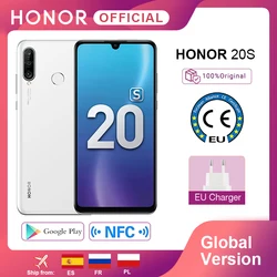 RUB10000-1200 Code:ALIPLUS1200 Новая глобальная версия Honor 20 S 20 S мобильные телефоны 6G 128G 6,15 ''Dewdrop экран 24MP фронтальная камера 48MP тройные камеры смартфон NFC