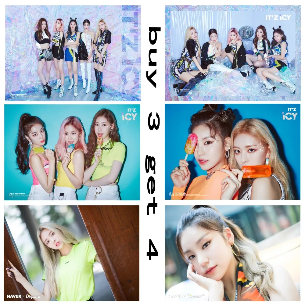 Kpop корейские певцы ITZY альбом IT'Z ледяные постеры бумага с белым покрытием