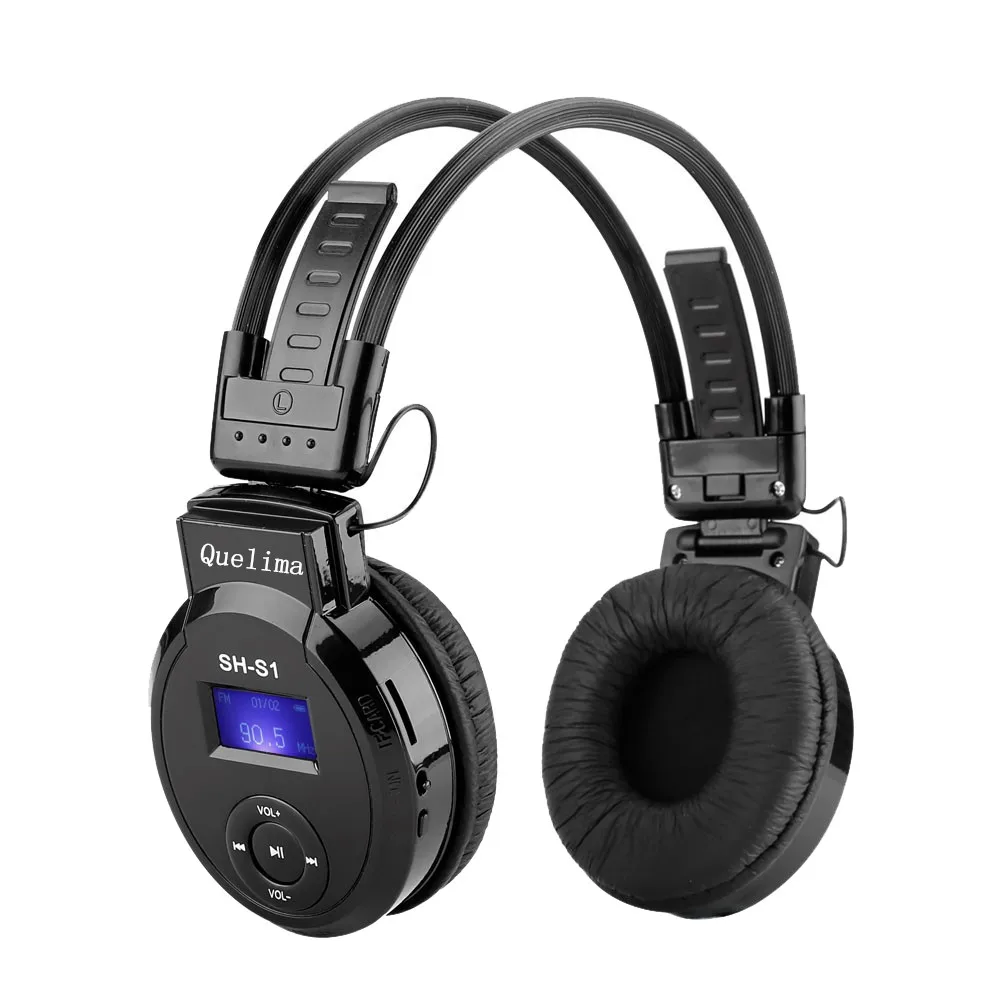 Novo portátil dobrável esportes fones de ouvido sem fio bluetooth hi-fi estéreo tf cartão fone de áudio mp3 ajustável com microfone
