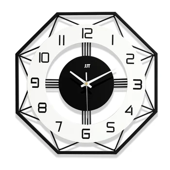 

Geometric Design Wall Clock Simple Fashionable Nordic Style Wall Clocks Household Mute Quartz Battery Powered