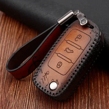 

for VW Volkswagen Golf Bora Jetta-j POLO-p GOLF Passat Skoda-s Octavia A5 Fabia SEAT Ibiza Leon Car Key Case Keychain Holder