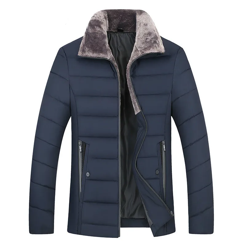 big Plus Size 8xl 7xl Winter Jacket Men Thick Warm Down Jacket Mens Autumn Outerwear Zippers Fleece Parka Mens Fur Collar Coat