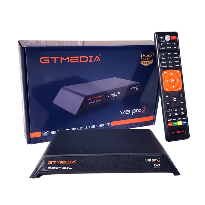 

GTMedia V8 Pro2 Satellite Receiver Digital H.265 DVB-S2/T2/C Comb Support Full HD 1080P Built-in WIFI Cccam IPTV TV Receiver