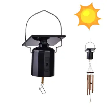 

6.38inch Solar Energy Rotating Small Motor Wind Chimes Metal Wind Bells Handmade No Tubes Garden Patio Outdoor Hanging Decor