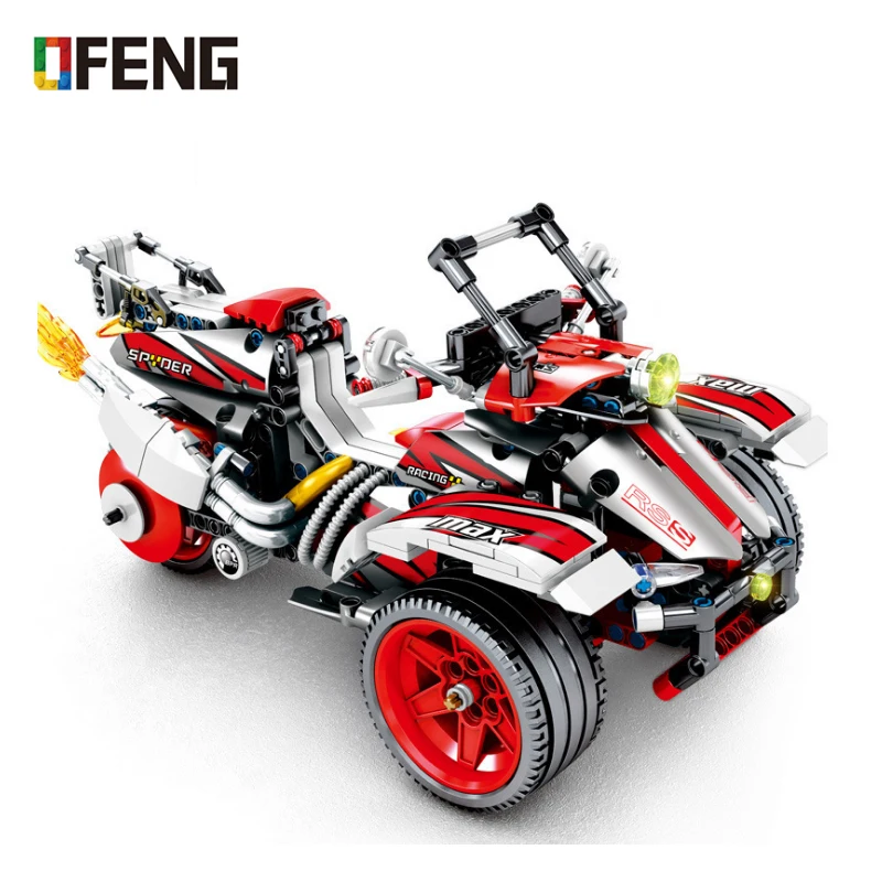 

city Technic Building Block 701700 Bombardier Motor Pullback Racing Motorcycle set Bricks Toys For Children Educational Gifts