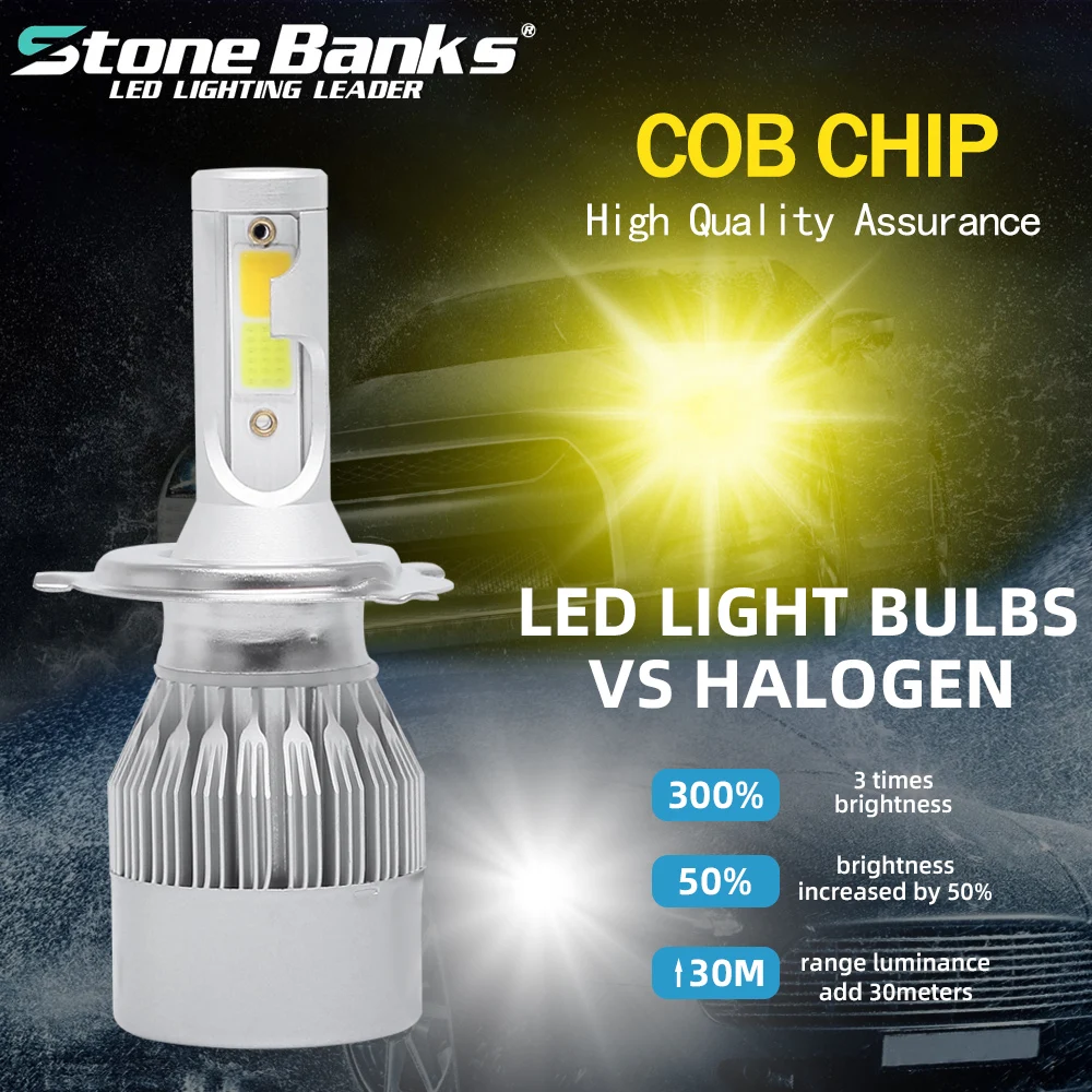 Двойная Автомобильная h7 led h11 фара 9006 HB4 bi h4 h1 h3 9005 HB3 автомобильные лампы Faros фары 12