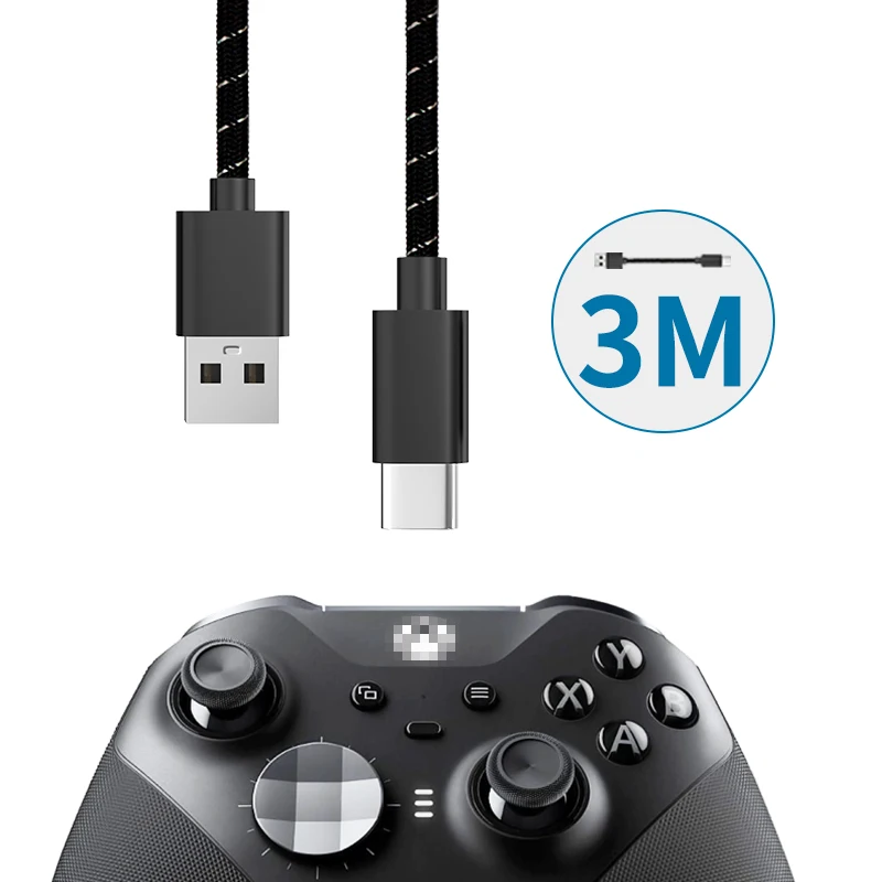 USB Fast Charging Type C Charging Cable 3M Data Transmission for XBOX
