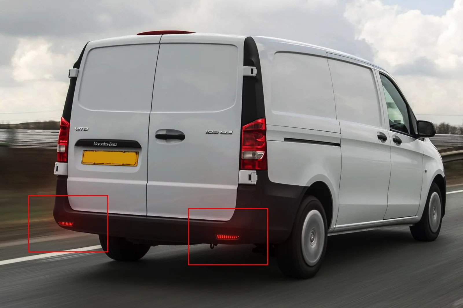 2x Светодиодный светильник-отражатель заднего бампера для Mercedes-Benz W447 Vito V-Class