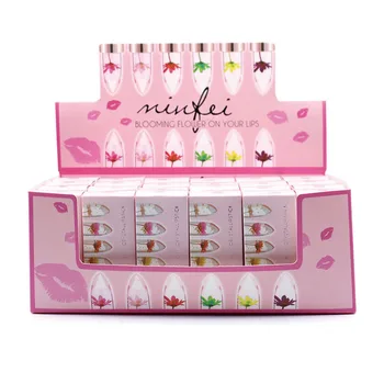 

[24 Installed Colorful Box] Aloe Color Changing Lipstick Modified Lipstick Lipstick Health Natural Flower Temperature-changed Li