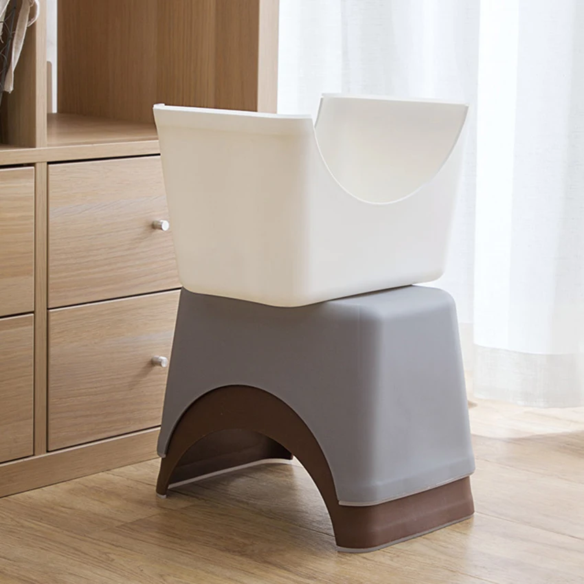 Пластиковый детский стульчик легкий портативный детский стул Маленький стул Нескользящие короткие табуреты для кухни ванной спальни