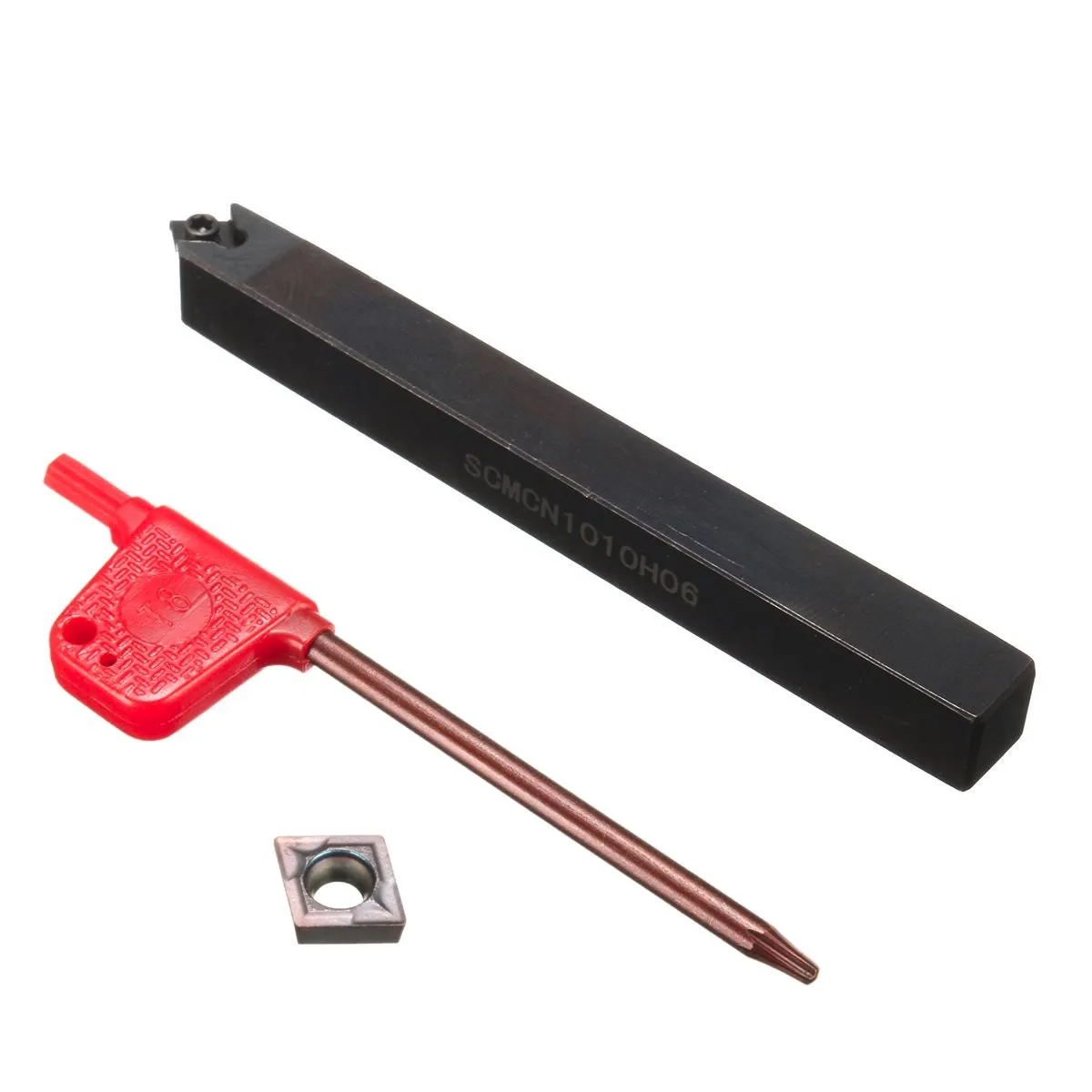 

New SCMCN1010H06 Lathe Turning Boring Tool Holder 10mm with CCMT060204 Insert + T8 Wrench