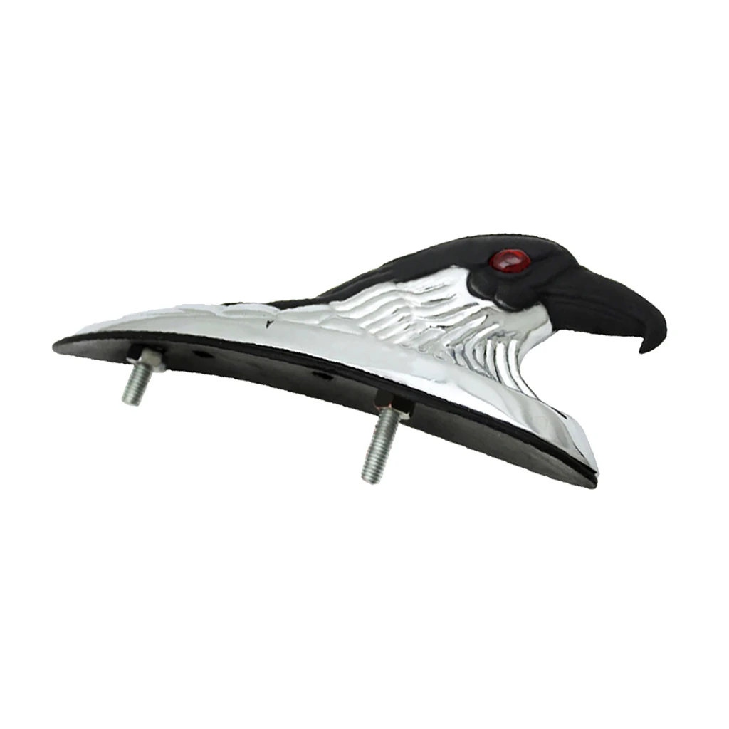 Chrome Black Eagle Head Ornament Statue Motorcycle Bike Front Fender Mudguard for ATV Dirt Bike Frames & Fittings Car Bonnet