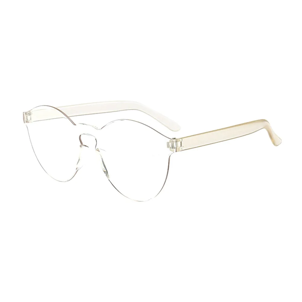 Женские и мужские Модные прозрачные ретро солнцезащитные очки для улицы, безрамные очки