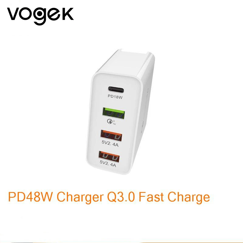 Vogek PD зарядное устройство с несколькими usb портами штепсельная вилка стандарта
