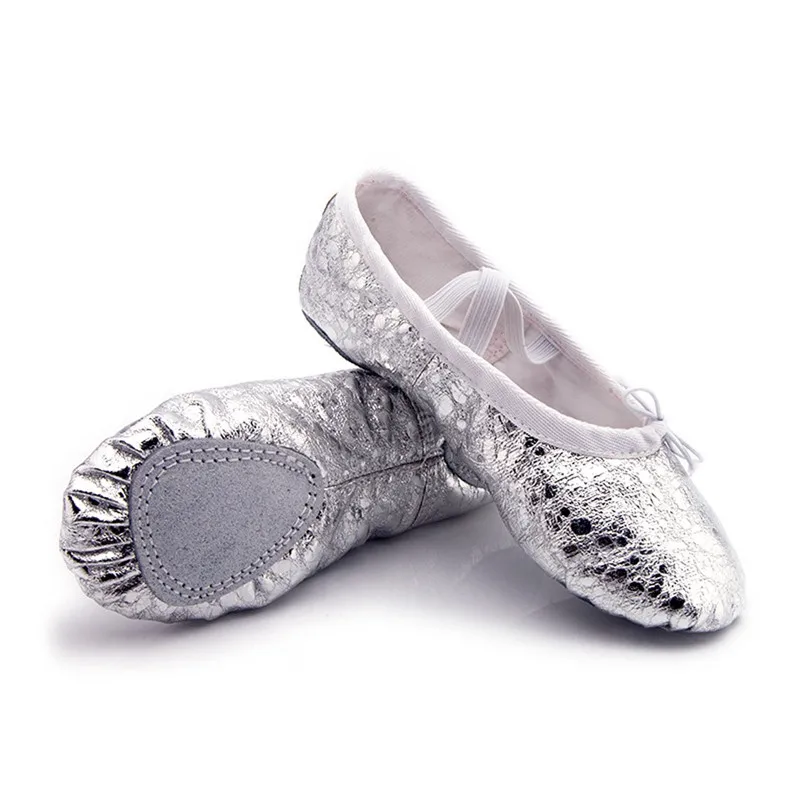 Female Soft Ballet Shoes Women Dance Shoes Pointed Slippers Gymnastics Flats Split Sole Shoes #2G29 (16)