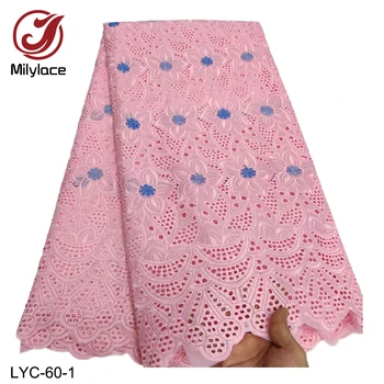 

Swiss Lace Fabric 2019 Latest Hollow-out Embroidery African Cotton-like Fabrics Swiss Voile Lace Popular Dubai Style LYC-60