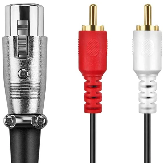 Cable 15cm Mini Jack Hembra a RCA Macho - Cables y Adaptadores de Audio