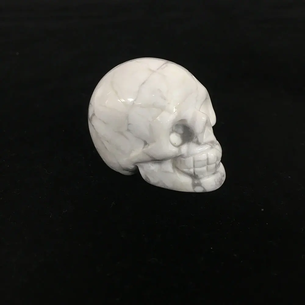 howlite каменный череп резной хрустальный череп для украшения дома для подарка LP
