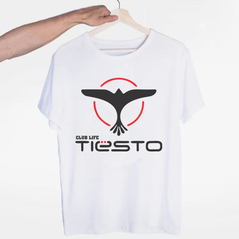 Мужская футболка Tiesto DJ Music летняя повседневная модная унисекс с круглым вырезом и