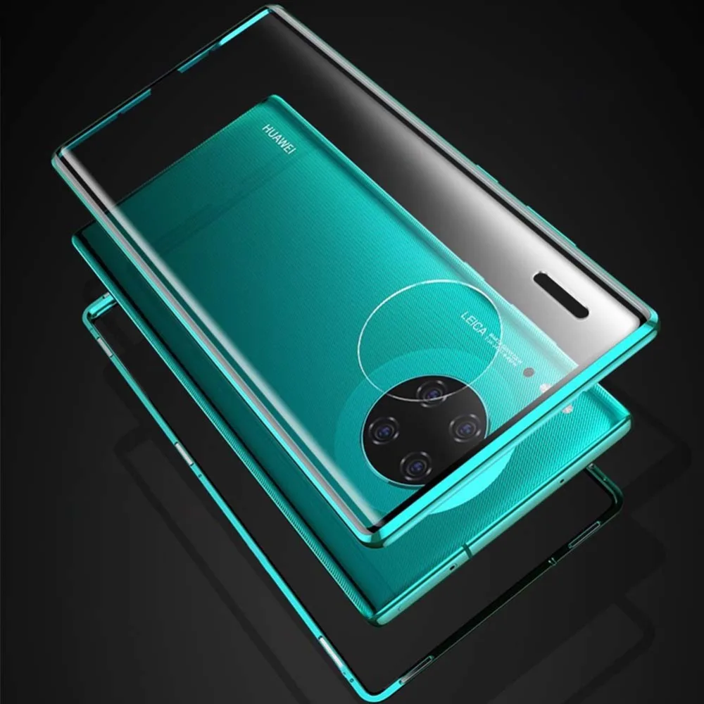 Для huawei mate 30 Pro Чехол Магнитный двухсторонний прозрачный жесткий закаленное стекло задняя крышка чехол для mate 30 Lite mate 30 Fundas