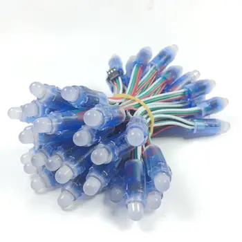 

50pcs/lots addeessable 12mm WS2811 Full Color LED Pixel Light Module DC 5V RGB color 2811 IC Digital LED christmas string