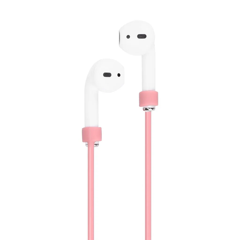 VOBERRY, портативный аксессуар для гарнитуры, набор для Airpods 2& 1, чехол для зарядки, силиконовый защитный чехол и брелок с помпоном, ремешок 829#2