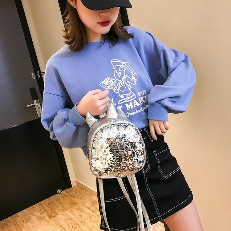 Children Extra Small Backpack Princess Kids Girls Cute Sequin Travel Backpack GIRL'S Sequin Unicorn Backpack